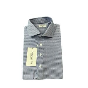 Collars & Co. Purple Geometric Men's Dress Collar Polo Size S NWT